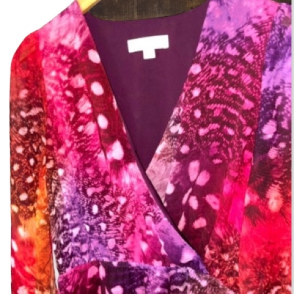 ERIN FETHERSTON RED FEATHER WRAP PRINT SIZE 2 - Picture 6 of 12